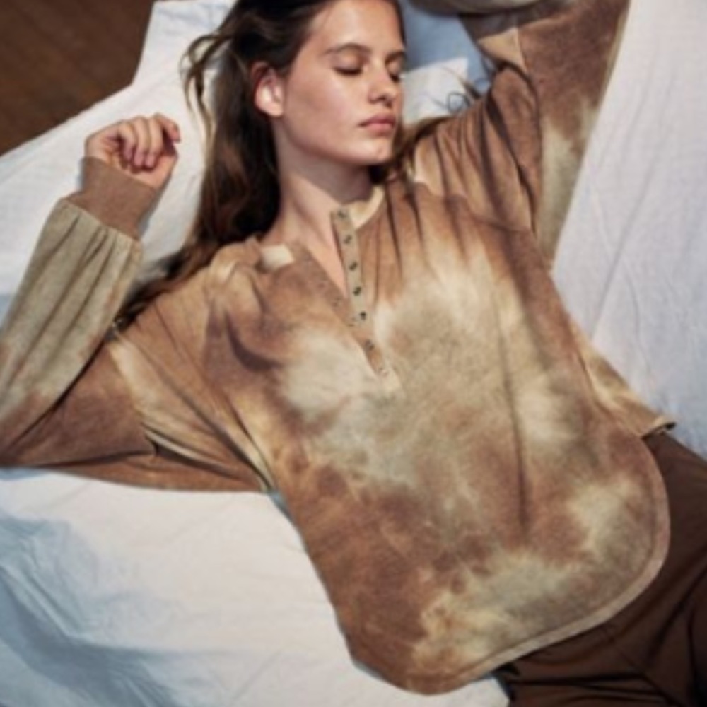 Out From Under Colby Brushed Oversized Henley Top